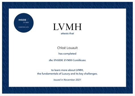 inside lvmh certificate|inside lvmh login.